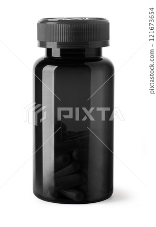 black plastic bottle 121673654