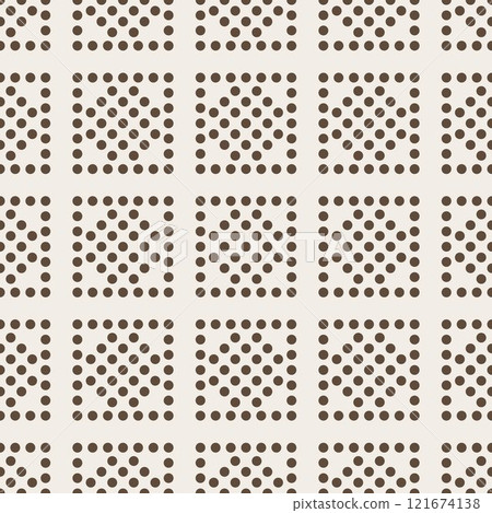 Seamless pattern. Modern stylish texture. Repeating geometric tiles. Dots in rectangles. 121674138