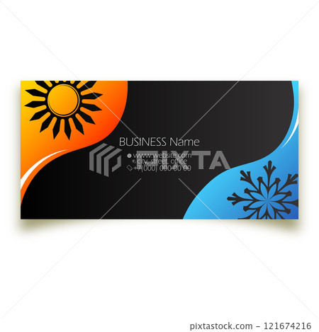 Business card for air conditioning and home heating 121674216