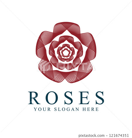 Rose logo illustration. Rose logo illustration. 121674351