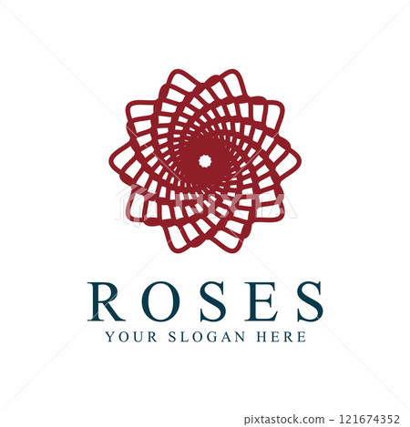 Rose logo illustration. Rose logo illustration. 121674352