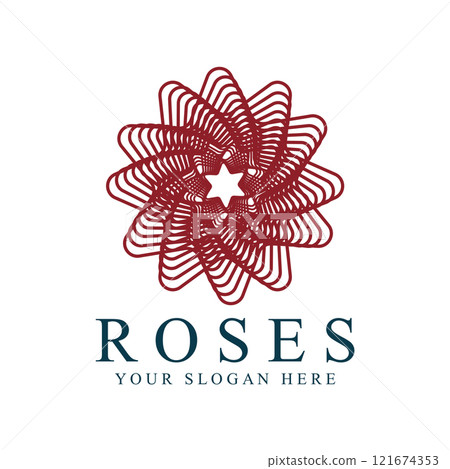 Rose logo illustration. 121674353