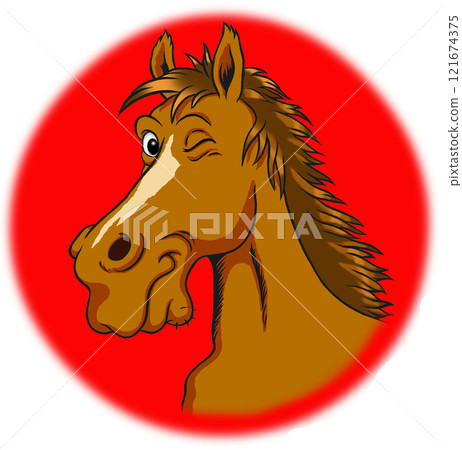 2026 Year of the Horse, New Year's card parts illustration png 121674375
