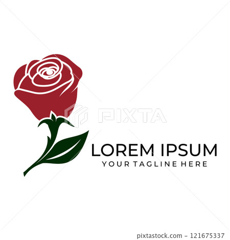 Rose logo illustration. Rose logo illustration. 121675337