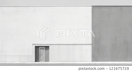 Modern building minimalism. abstract exterior. Generative AI 121675729