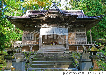 Aomori Prefecture, Lake Towada, Lake Sai, Towada Shrine, worship hall 121676314