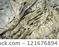 detail of relief on limestone rock 121676894