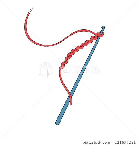 plastic crochet hook with knitting start plastic crochet hook with knitting start 121677281