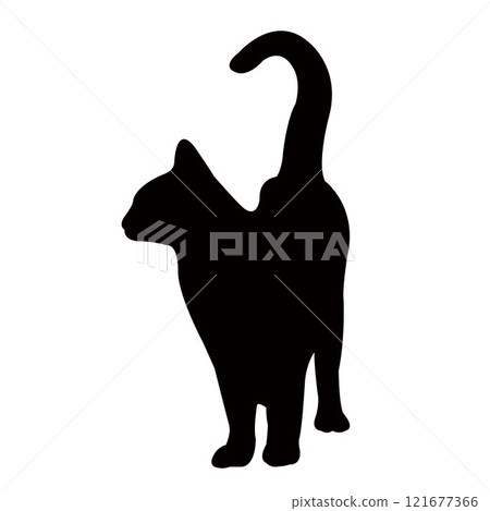 a cat body silhouette vector a cat body silhouette vector 121677366