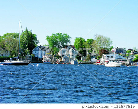 Houses on Newcastle Island, Portsmouth, New Hampshire, USA Houses on Newcastle Island, Portsmouth, New Hampshire, USA 121677619