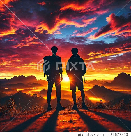 兩個人的背影 兩個人的背影 121677840