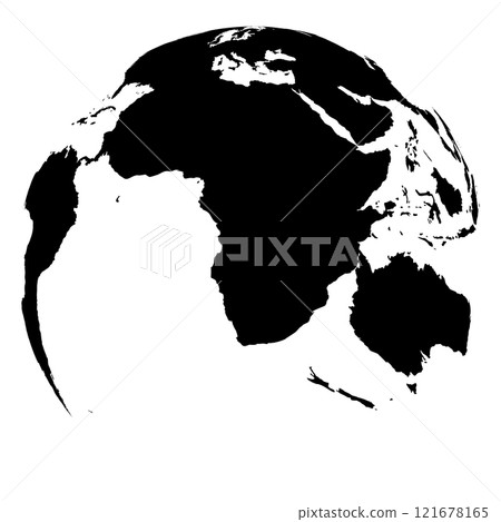 地圖地球剪影圓圈圖標 121678165