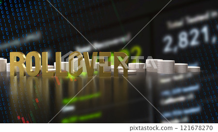The Rollover text  on Business Background 3d rendering. 121678270