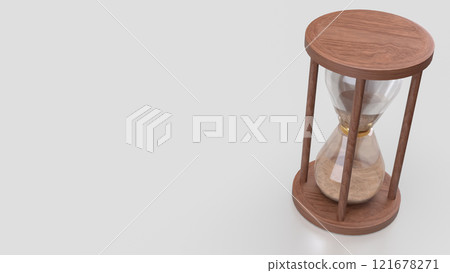 The Sand clock on white Background for Business concept 3d rendering. 121678271