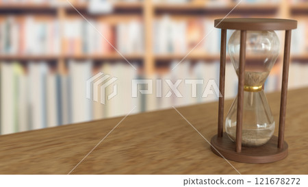 The Sand clock on white Background for Business concept 3d rendering. The Sand clock on white Background for Business concept 3d rendering. 121678272