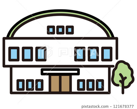 簡單的健身房圖 121678377