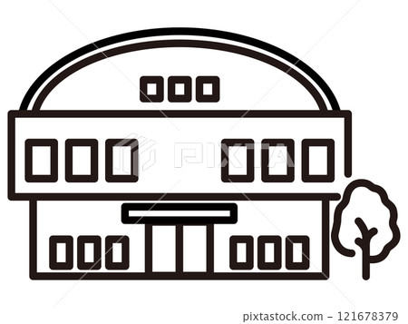 簡單的健身房圖 121678379