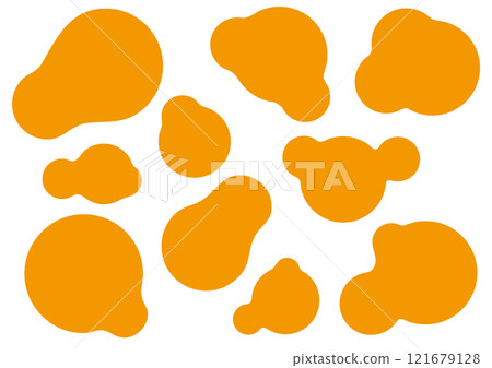 A set of loosely connected water droplets 121679128