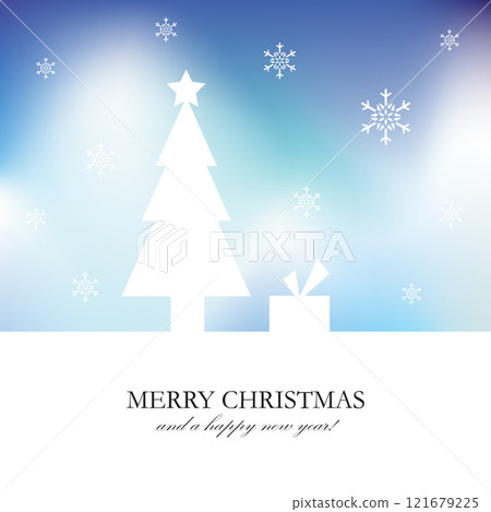 Snow Magic, Tree of Joy and Christmas Cheer, New year's card with copy space Snow Magic, Tree of Joy and Christmas Cheer, New year's card with copy space 121679225