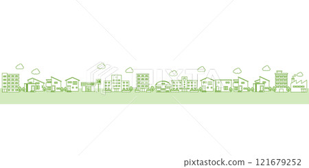 簡單的城市景觀圖 121679252