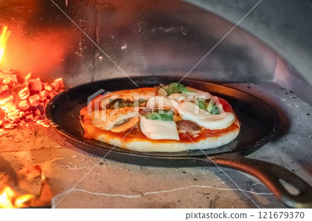 Mix pizza Italian delicious food mixture pizza Mix pizza Italian delicious food mixture pizza 121679370