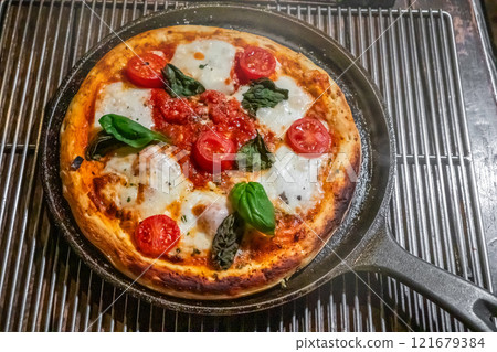 Mix pizza Italian delicious food mixture pizza 121679384