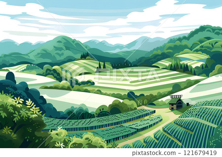 Rural scenery of Shinshu-2 Rural scenery of Shinshu-2 121679419
