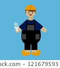 vector, electrician, worker 121679593
