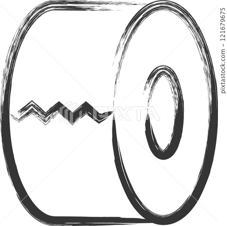 Stationery-related brush-drawn illustration: Duct tape 121679675