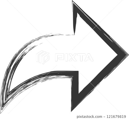 Business-related brush-drawn single illustrations: Arrows Business-related brush-drawn single illustrations: Arrows 121679819