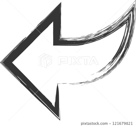 Business-related brush-drawn single illustrations: Arrows Business-related brush-drawn single illustrations: Arrows 121679821