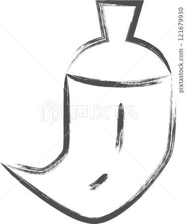 蔬菜畫筆單品插畫辣椒 121679930