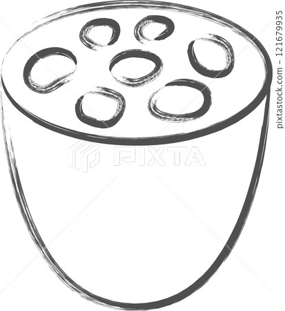 蔬菜畫單品插畫蓮藕 121679935