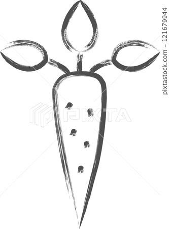 蔬菜刷單插畫牛蒡 121679944