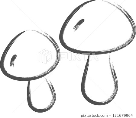 蘑菇畫單插畫滑子 121679964