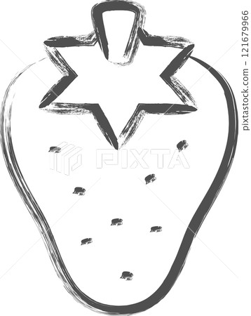 Fruit brush drawing single illustration: strawberry 121679966