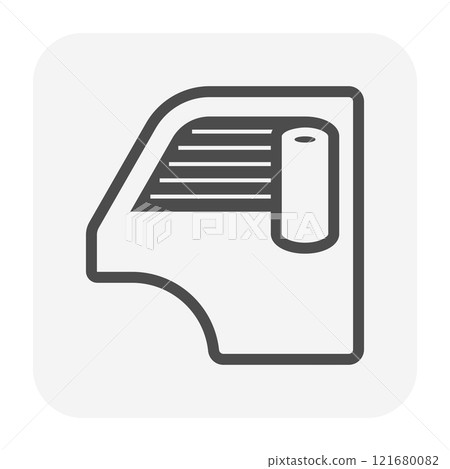 Car window film wrap vector icon. 121680082