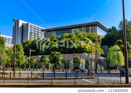 Tokyo, Chiyoda Ward, Nagatacho cityscape (Prime Minister's Official Residence and House of Councillors Building) 121680406