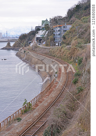Amaharashi Coast, Takaoka City, Toyama Prefecture, Himi Line Amaharashi Coast, Takaoka City, Toyama Prefecture, Himi Line 121680888
