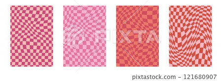 Psychedelic checkerboard poster Psychedelic checkerboard poster 121680907