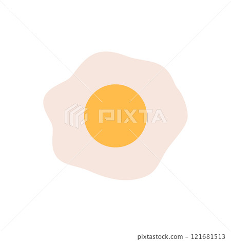 Broken chicken egg. Organic farm chicken eggs. Vector illustration. Broken chicken egg. Organic farm chicken eggs. Vector illustration. 121681513