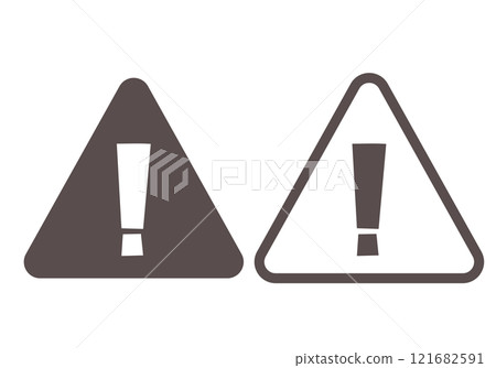 Danger signs warning mark icon set 121682591