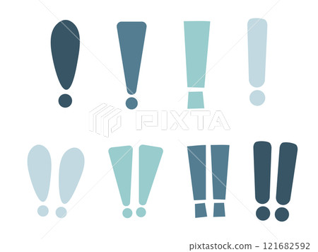 Exclamation mark speech bubble 121682592