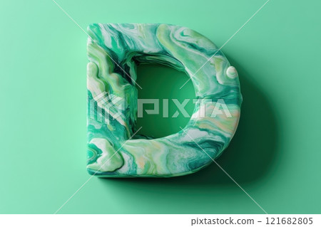 The letter D is made of tiles The letter D is made of tiles 121682805