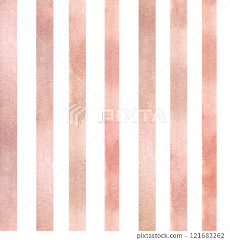 Seamless pattern with vertical lines. Watercolor illustration in soft tones of beige color. Hand drawn strips in mocha shade. On isolated background. For wrapping paper, gift box and backgrounds Seamless pattern with vertical lines. Watercolor illustration in soft tones of beige color. Hand drawn strips in mocha shade. On isolated background. For wrapping paper, gift box and backgrounds 121683262