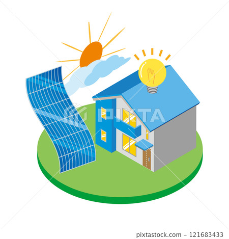 鈣鈦礦太陽能電池和房屋 121683433