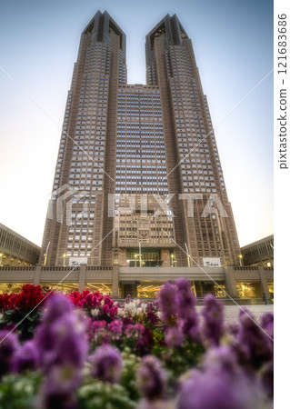 Tokyo Metropolitan Government Office at dusk 121683686