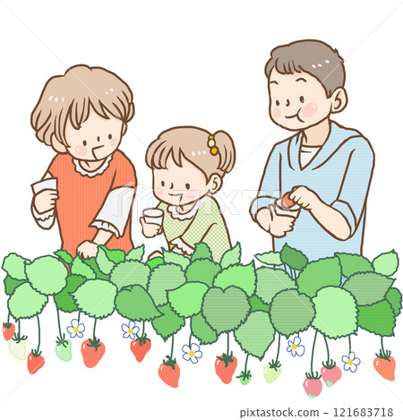 採草莓的家庭 採草莓的家庭 121683718