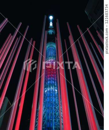 Night view of Tokyo Sky Tree 121683734