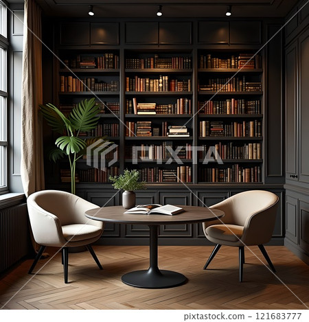 A relaxed conversation room 121683777